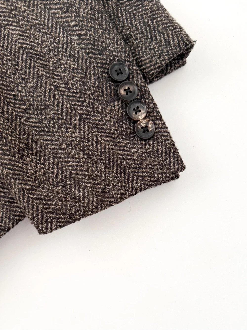 NWT NEW Caruso Tweed Brown Herringbone Wool Silk Blazer Classic Sport Coat 40R
